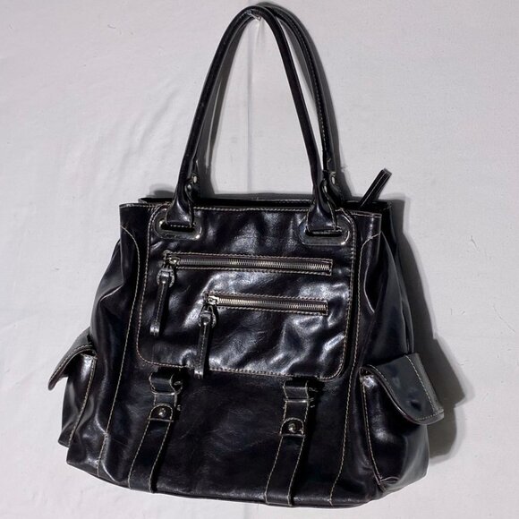 Aldo large brown faux leather purse handbag shoulder bag tote - Picture 1 of 15